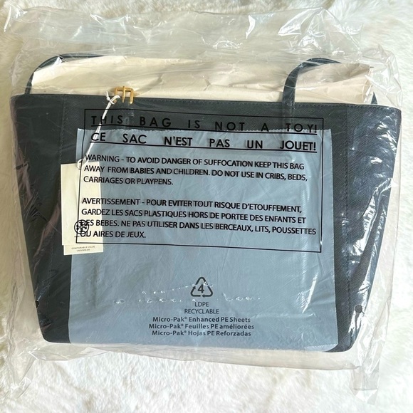 New Tory Burch bag tote black leather gold-tone hardware NWT. - Picture 11 of 12